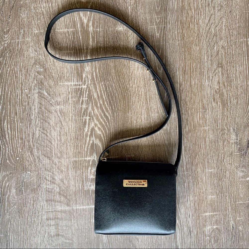 Versace Black Saffiano Crossbody